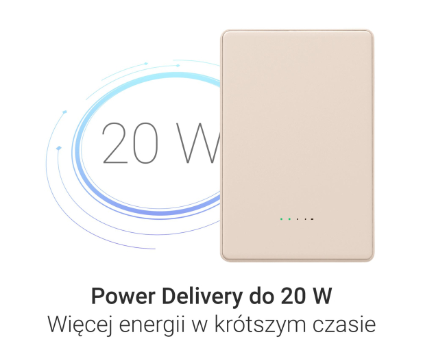 Silver Monkey Powerbank Smart 5000 mAh MagSafe UltraSlim 3w1 Pustynny - 1361043 - zdjęcie 6